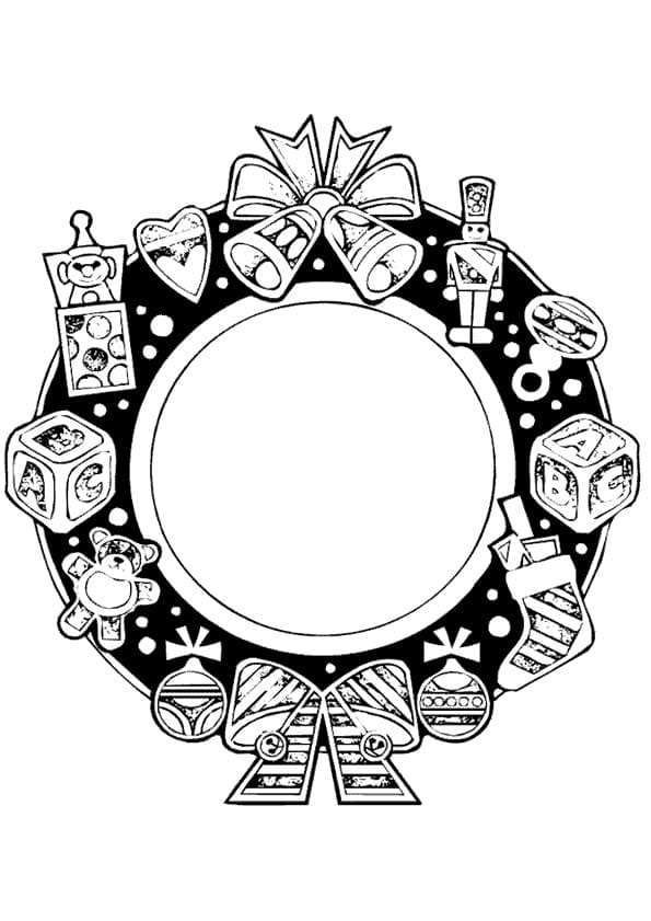 Desenhos de Desenhe Guirlandas de Natal impressão gratuita para colorir