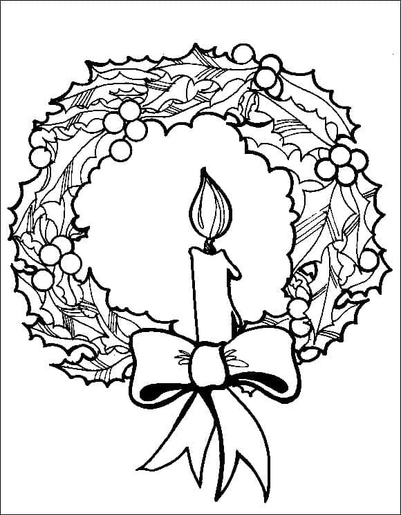 Desenhos de Desenhe Guirlandas de Natal imprimível para colorir