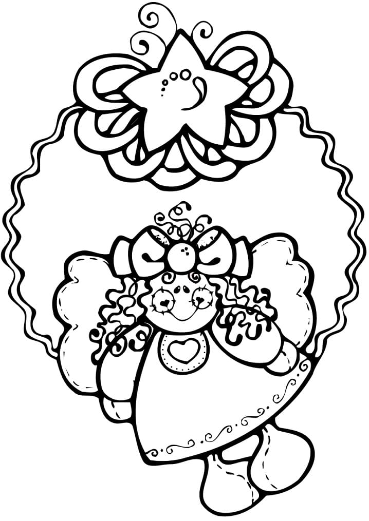 Desenhos de Desenhe Guirlandas de Natal muito básico para colorir