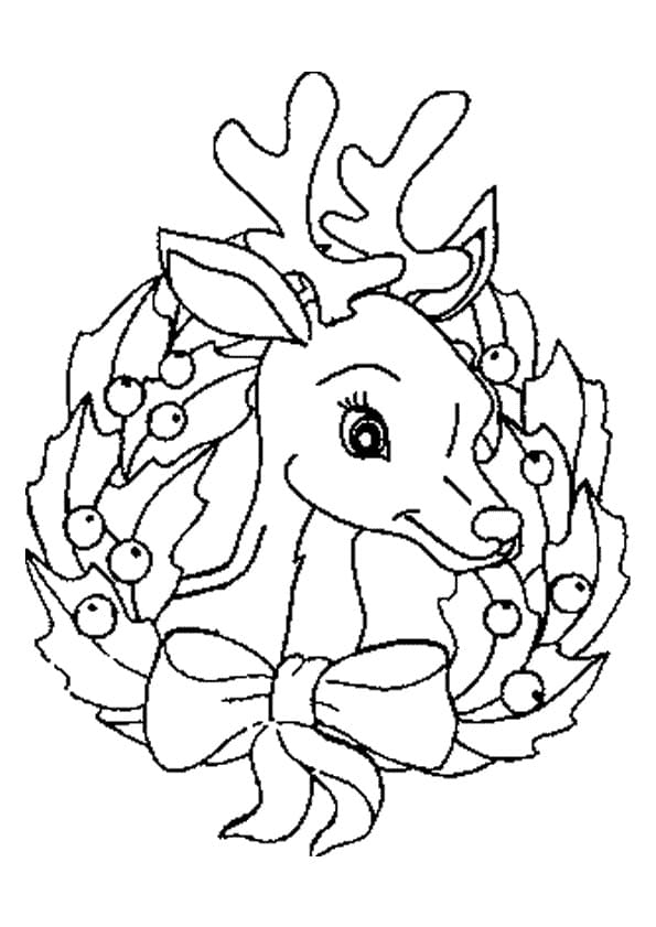 Desenhos de Desenhe Guirlandas de Natal simples impressão para colorir