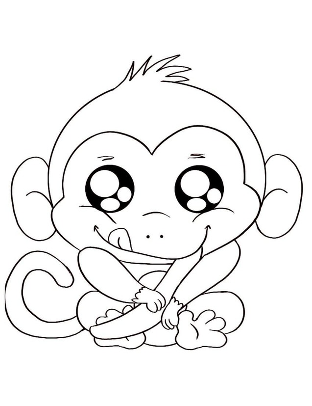 Desenhos de Desenhe Macaco 4 para colorir