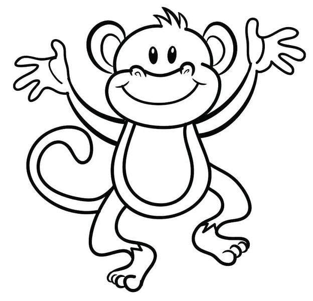 Desenhos de Desenhe Macaco impressão gratuita para colorir