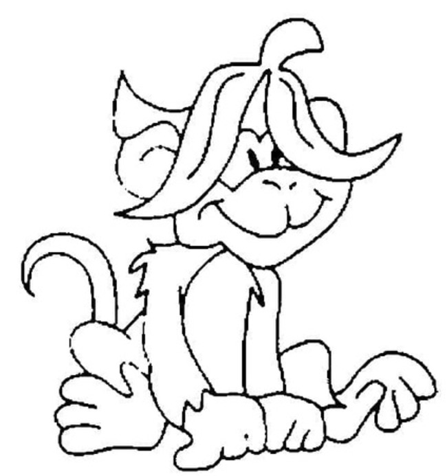 Desenhos de Desenhe Macaco imprimível para colorir