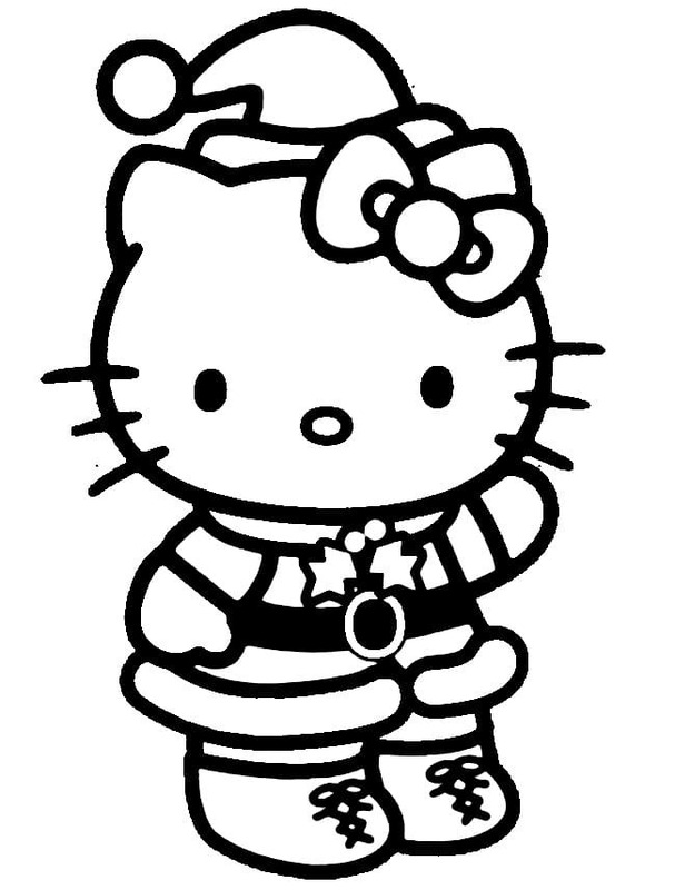 Desenhos de Desenhe Natal Kawaii básico para colorir