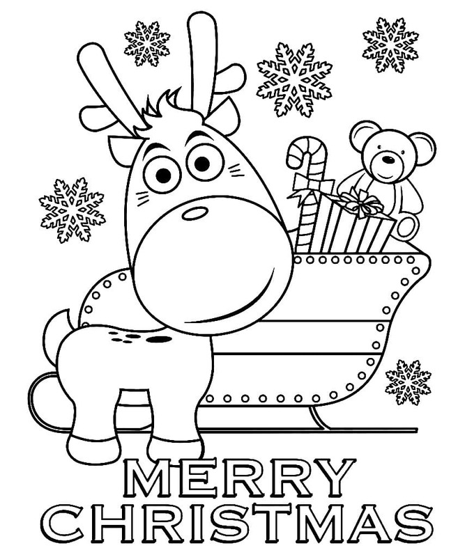 Desenhos de Desenhe Natal Kawaii fácil para colorir