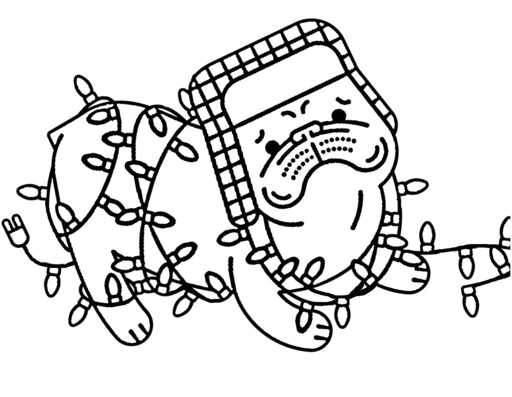 Desenhos de Desenhe Natal Kawaii imprimível para colorir
