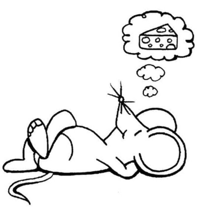 Desenhos de Desenhe Rato impressão gratuita para colorir
