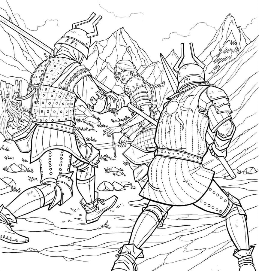 Desenhos de Desenhe The Witcher em crianças para colorir