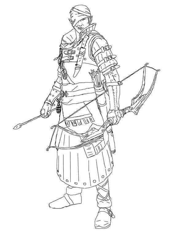 Desenhos de Desenhe The Witcher fácil para colorir
