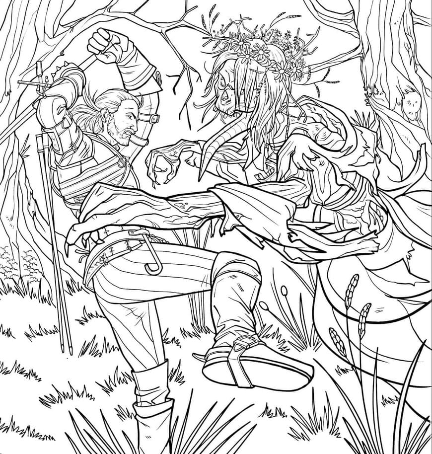 Desenhos de Desenhe The Witcher gratuita para colorir