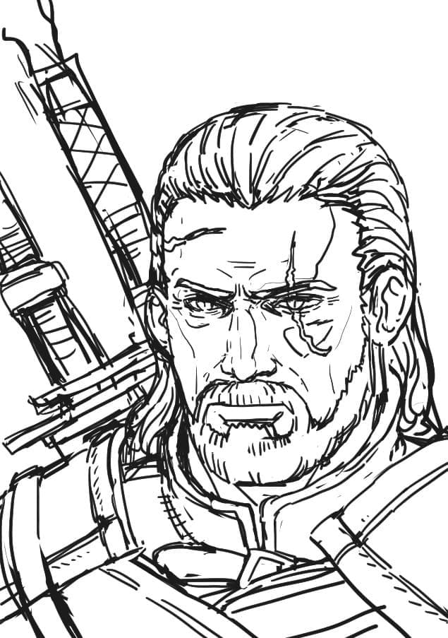 Desenhos de Desenhe The Witcher impressão para colorir