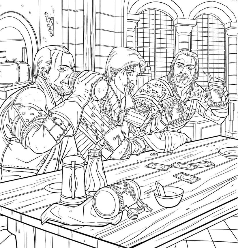 Desenhos de Desenhe The Witcher para crianças para colorir