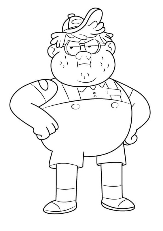 Desenhos de Desenhe Titio Avô simples para colorir