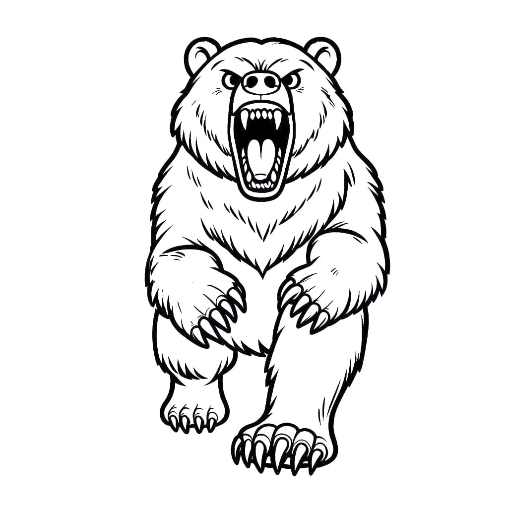 Desenhe Urso 1 para colorir