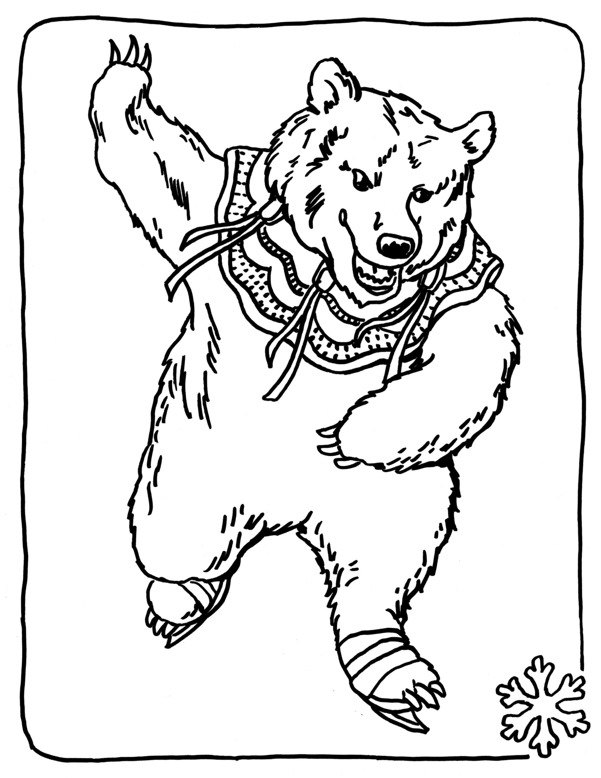 Desenhe Urso 3 para colorir