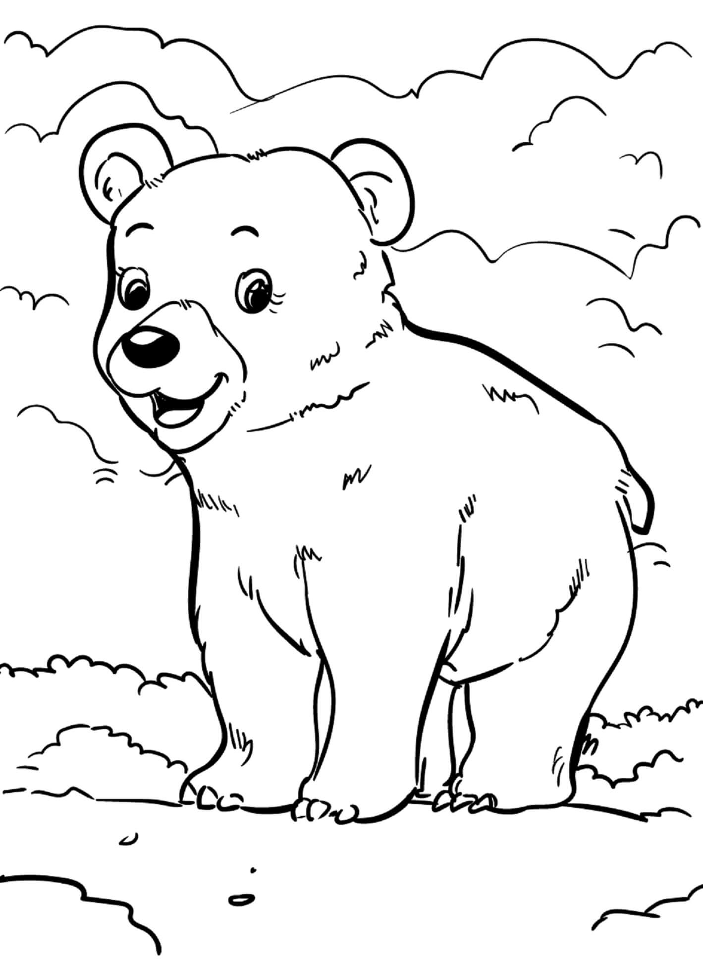 Desenhe Urso fofo para colorir