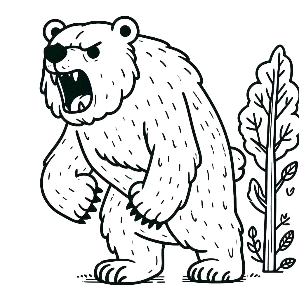 Desenhe Urso impressão para colorir