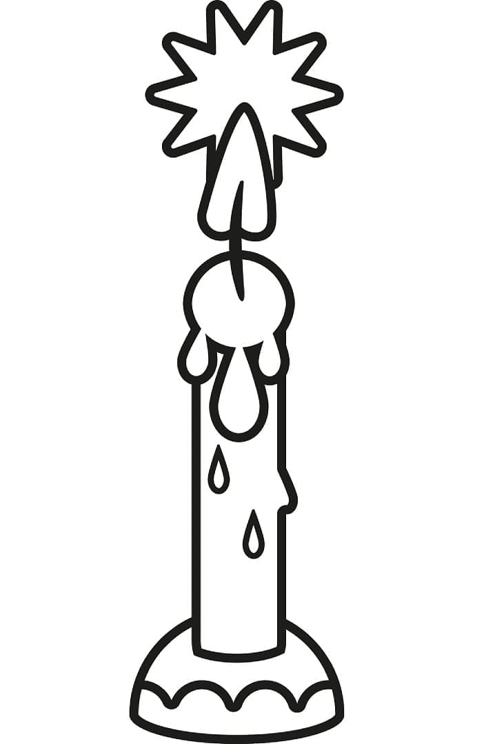 Desenhos de Desenhe Velas de Natal fácil grátis para colorir