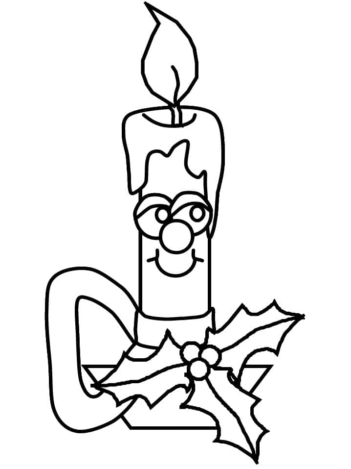 Desenhos de Desenhe Velas de Natal para crianças para colorir