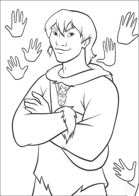 Desenhe o irmão urso para colorir