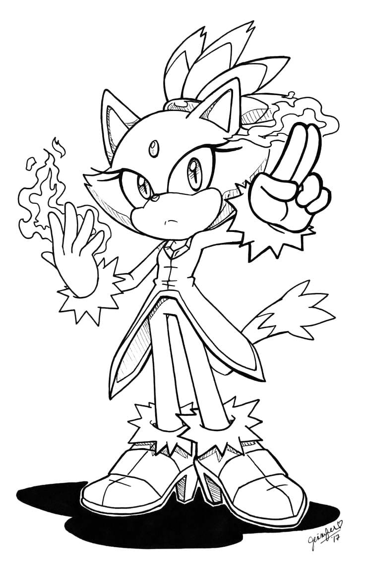 Desenhos de Desenho Blaze the Cat 2 para colorir