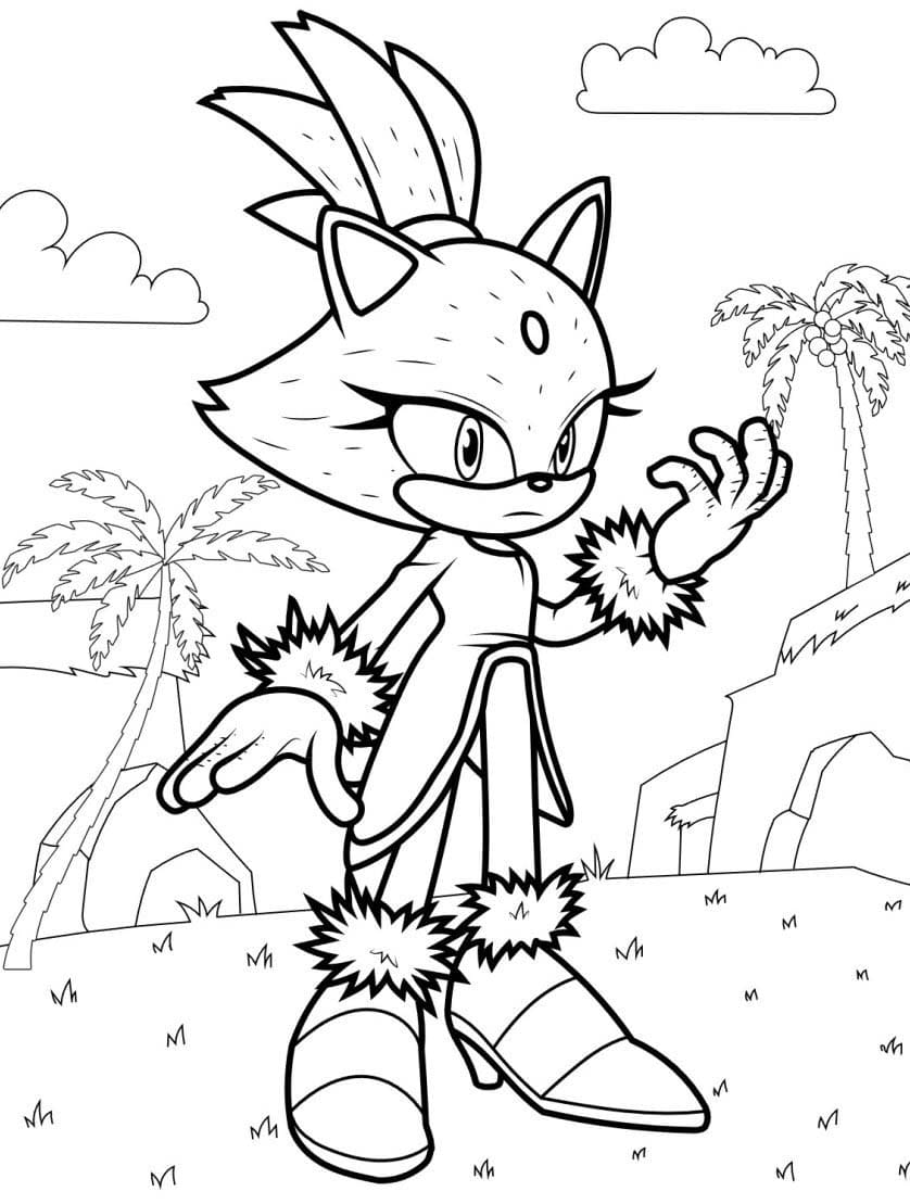 Desenhos de Desenho Blaze the Cat 4 para colorir