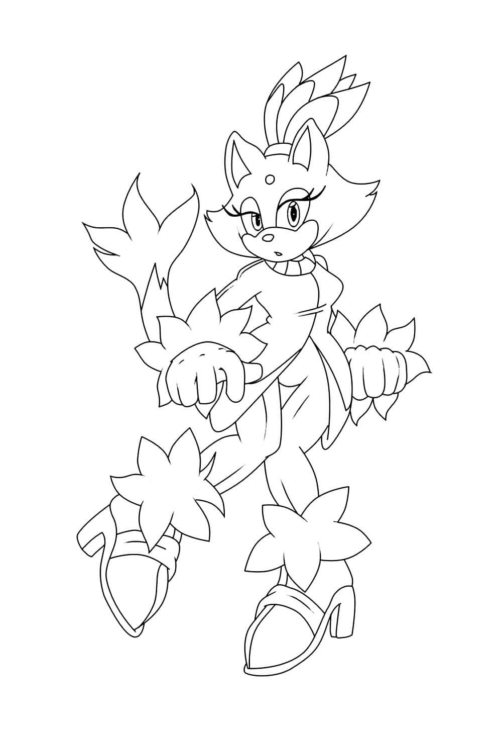 Desenhos de Desenho Blaze the Cat 6 para colorir