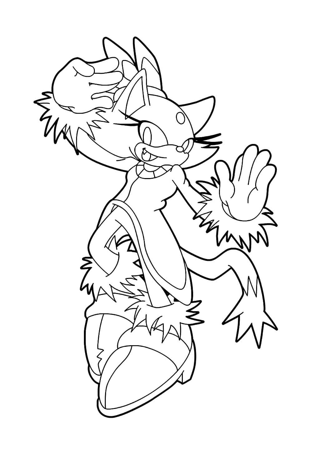 Desenhos de Desenho Blaze the Cat básico para colorir