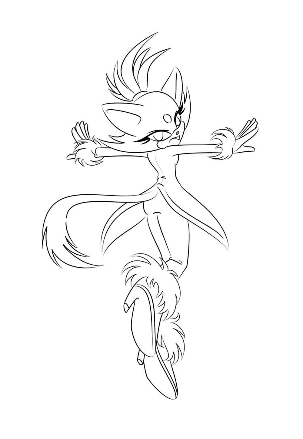 Desenhos de Desenho Blaze the Cat impressão para colorir
