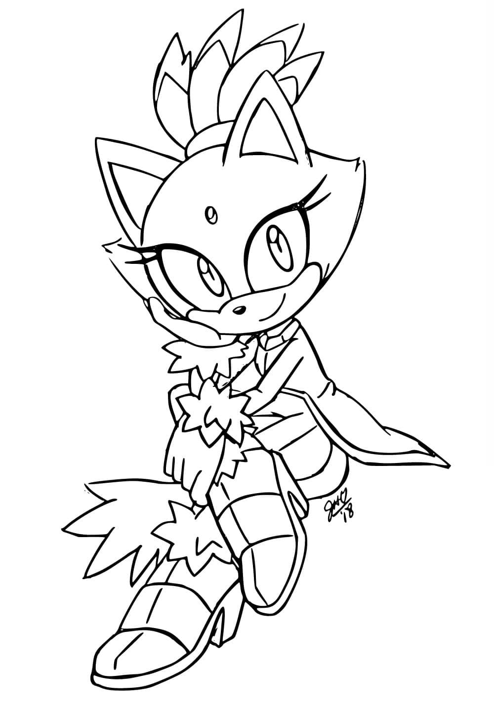 Desenhos de Desenho Blaze the Cat imprimível para crianças para colorir