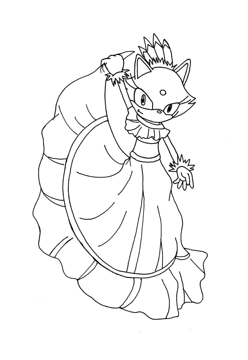 Desenhos de Desenho Blaze the Cat lindo para colorir