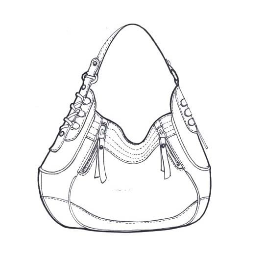 Desenhos de Desenho Bolsa fácil para colorir