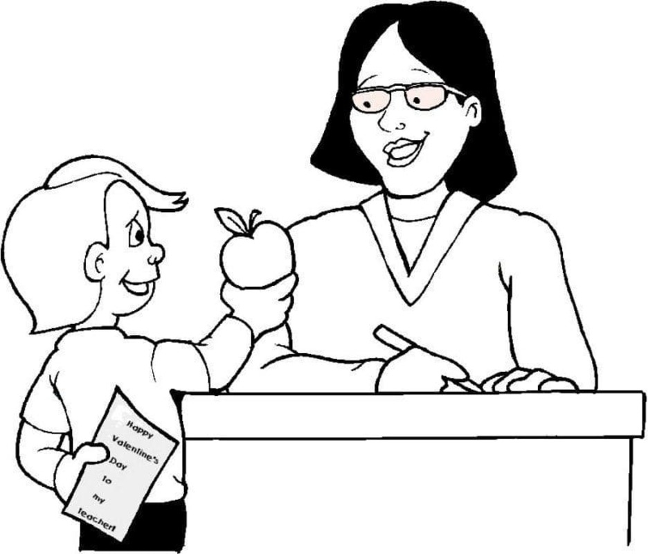 Desenhos de Desenho Professora grátis para colorir