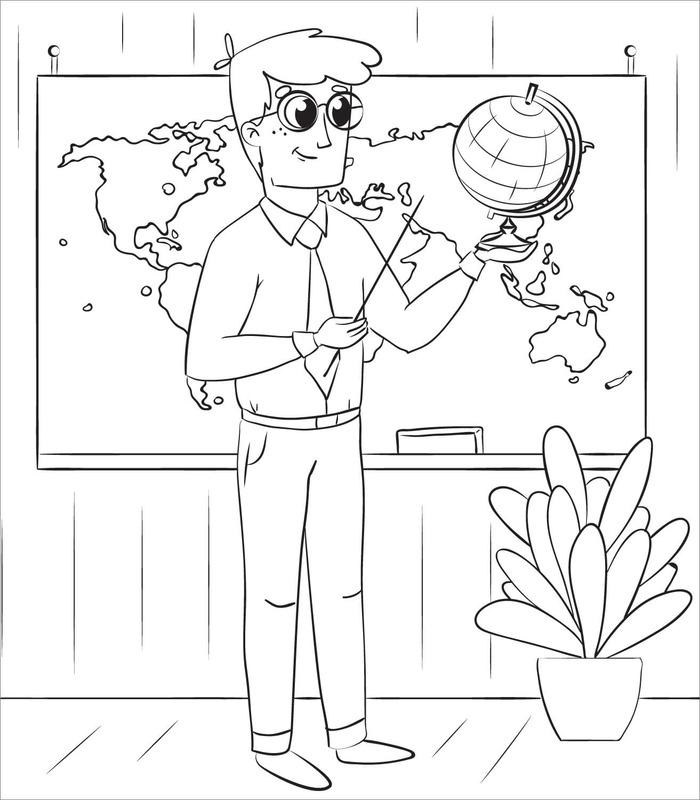 Desenhos de Desenho Professora gratuita para colorir