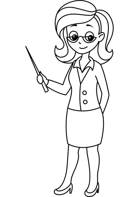 Desenhos de Desenho Professora impressão gratuita para colorir
