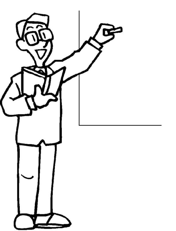 Desenhos de Desenho Professora imprimível para crianças para colorir