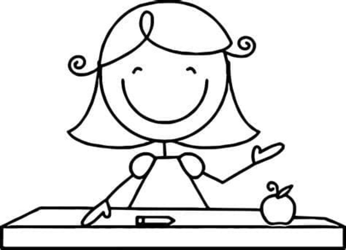 Desenhos de Desenho Professora imprimível para colorir