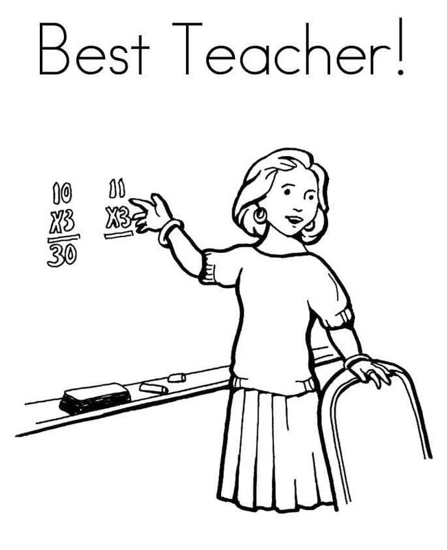 Desenhos de Desenho Professora para crianças para colorir
