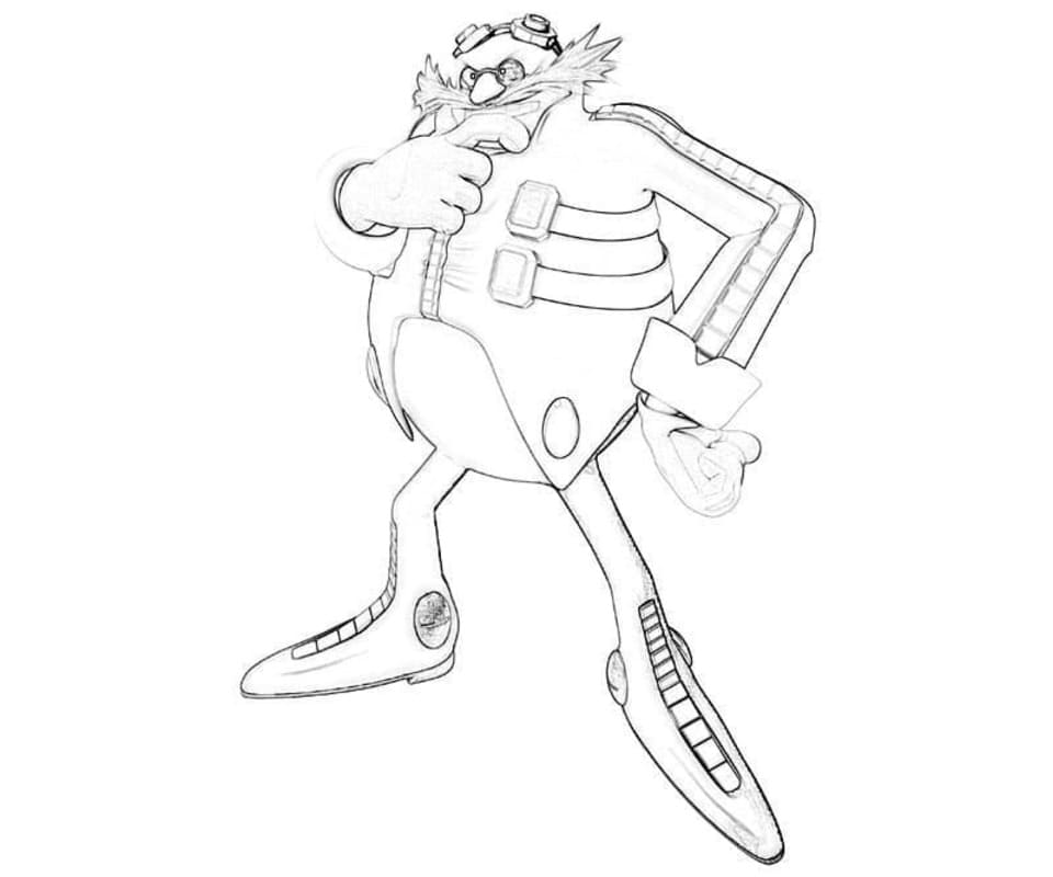 Desenhos de Doutor Ivo Robotnik fácil para colorir