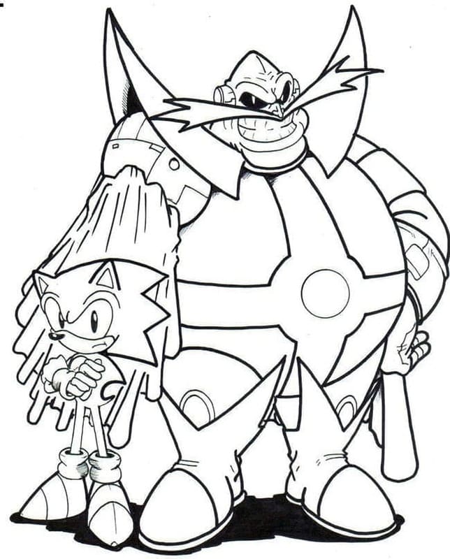 Desenhos de Doutor Ivo Robotnik simples para colorir