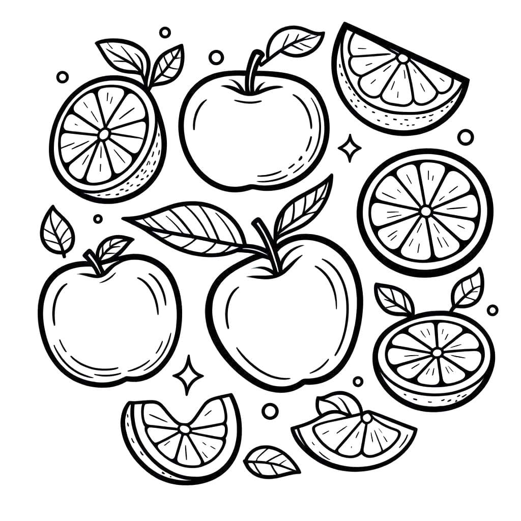 Desenhos de Frutas 1 para colorir
