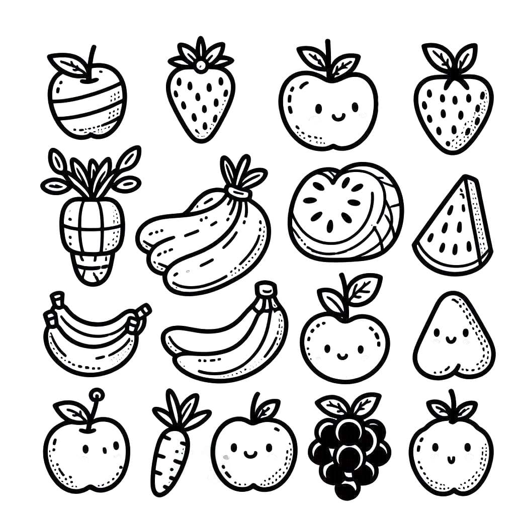 Desenhos de Frutas 4 para colorir