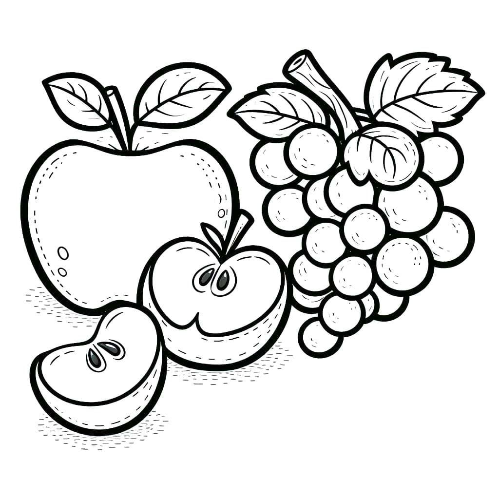 Desenhos de Frutas 6 para colorir