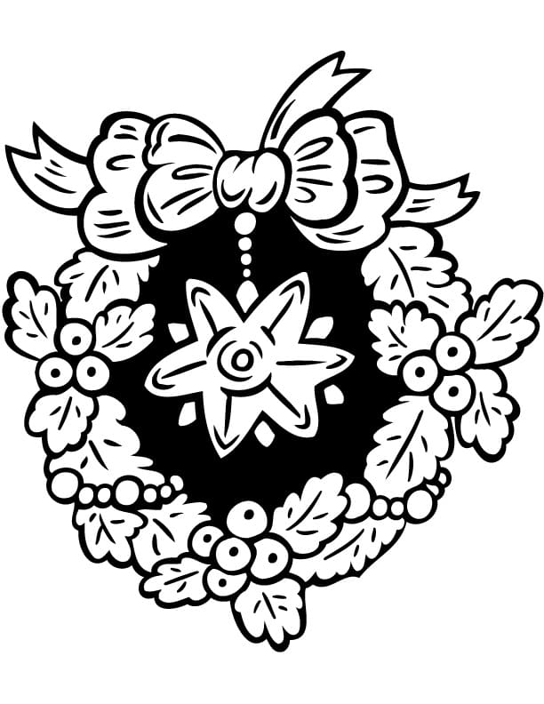 Desenhos de Gratuita Guirlandas de Natal para colorir