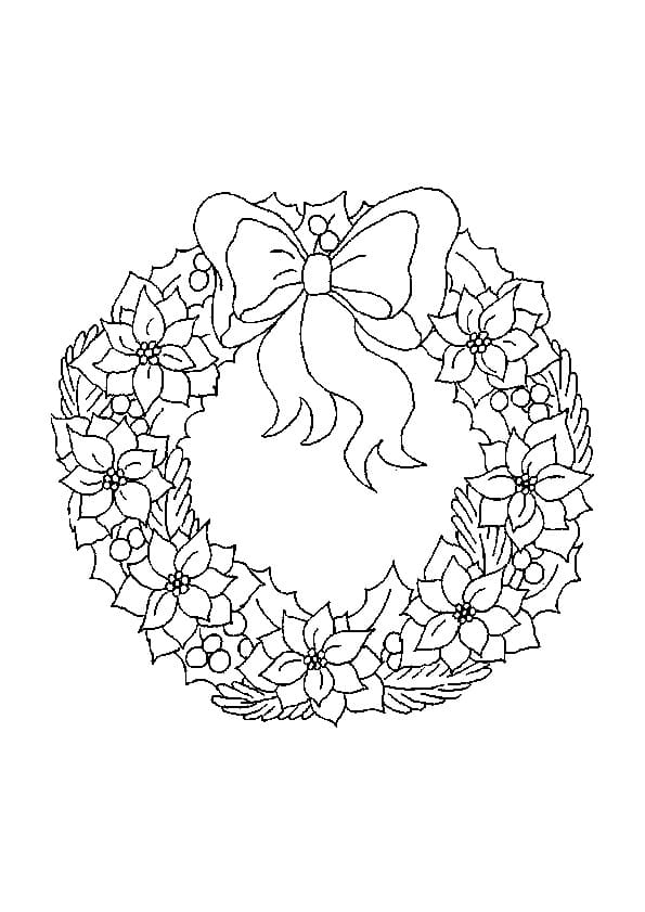 Desenhos de Guirlandas de Natal básico grátis para colorir