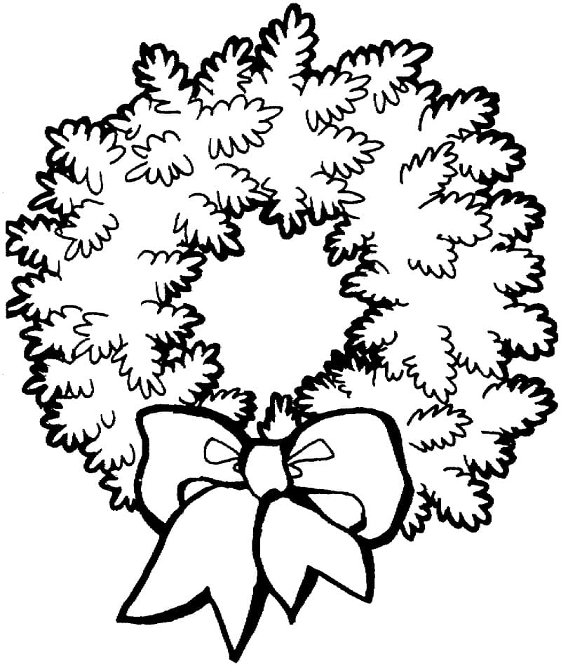 Desenhos de Guirlandas de Natal básico impressão para colorir