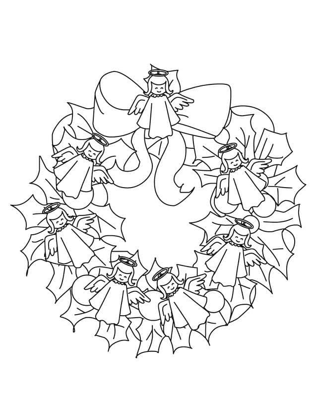 Desenhos de Guirlandas de Natal grátis para crianças para colorir