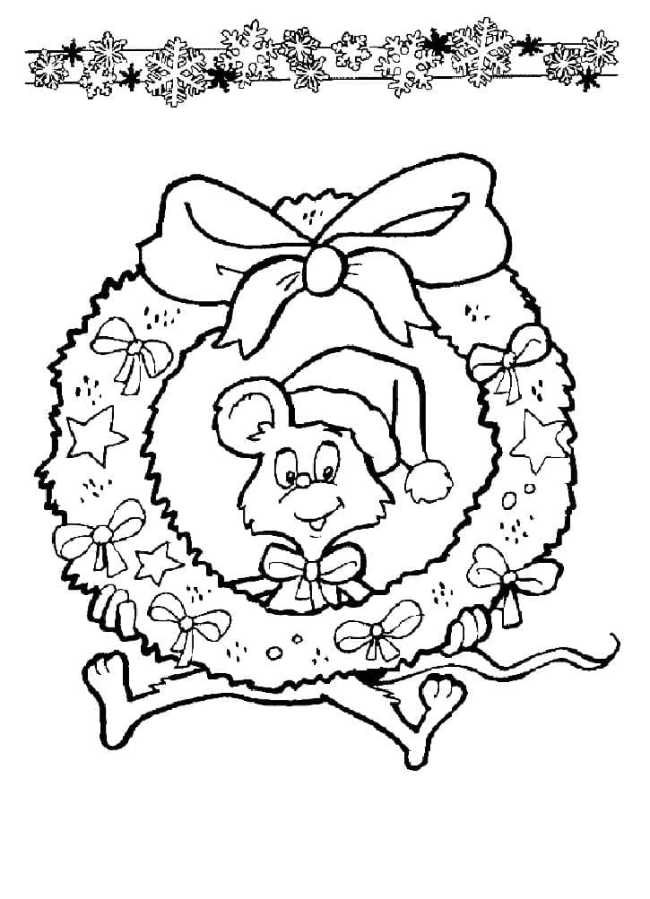 Desenhos de Guirlandas de Natal gratuita para colorir