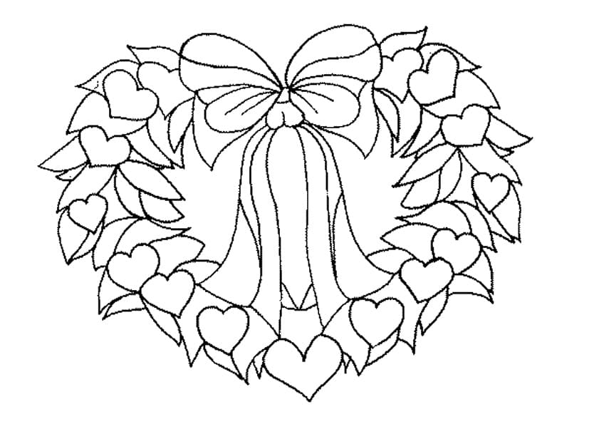 Desenhos de Guirlandas de Natal simples para colorir