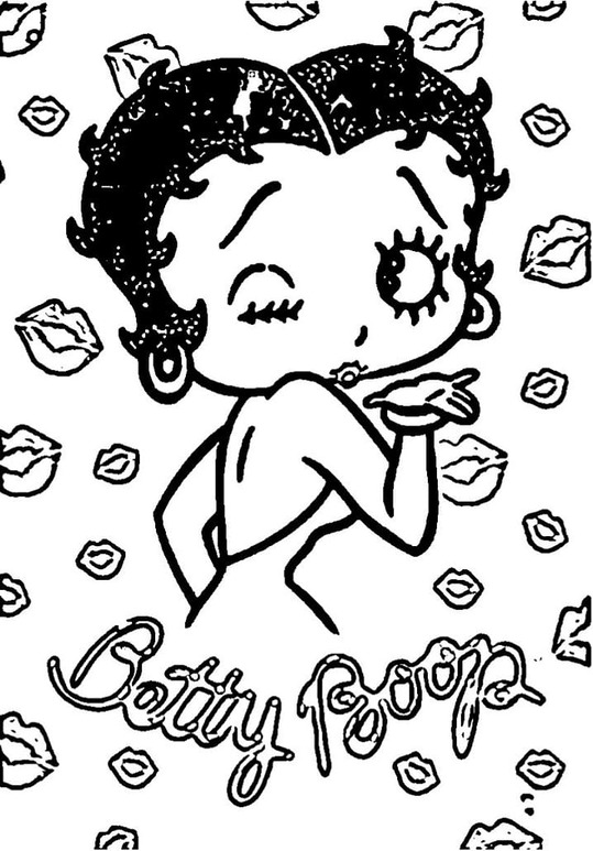 Desenhos de Imagem Betty Boop gratuita para colorir